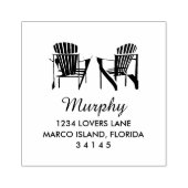 Twee Adirondack Chairs Wedding Rubberstempel (Afrduk)