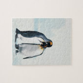 Twee affectionerende pinguïns legpuzzel (Horizontaal)