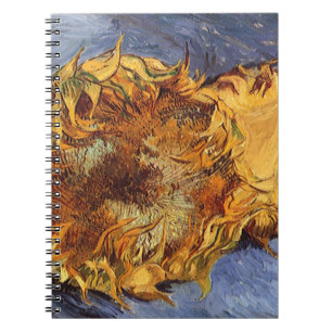Twee afgesneden zonnebloemen door Vincent van Gogh Notitieboek
