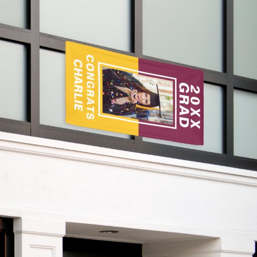 Twee Afstuderen-banner met tone Spandoek (Buitenkant Gebouw)
