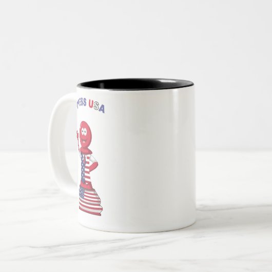 Twee Amerikaanse koffie-mok zonder Toned Tweekleurige Koffiemok (Voorkant links)