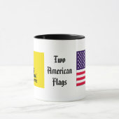 Twee Amerikaanse vlaggen Mok (Midden)
