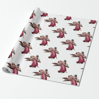 Twee Angels in vlucht Cadeaupapier