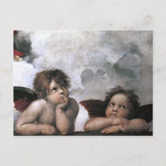 Twee Angels, Raphael  Fine Art Briefkaart