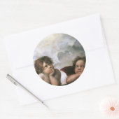 Twee Angels, Raphael  Fine Art Ronde Sticker (Envelop)