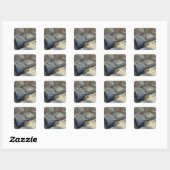 Twee apparaten van het doostype verpakt vierkante sticker (Vel)