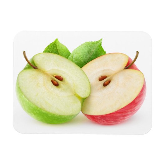 Twee appelhelften magneet (Horizontaal)