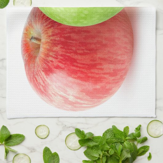 Twee appels theedoek (Gevouwen)