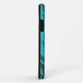 Twee Aqua Peacock Feathers Case-Mate iPhone Case (Achterkant/rechts)