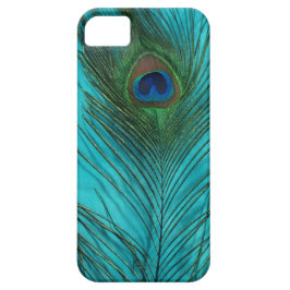 Twee Aqua Peacock Feathers iPhone 11 Hoesje