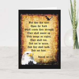 Twee arenden met Jesaja 40:31 Kaart