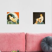 Twee Art Deco Vrouwen door S. Chompre Muurkunst Sets (Woonkamer)