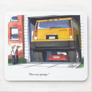 Twee autogarage muismat