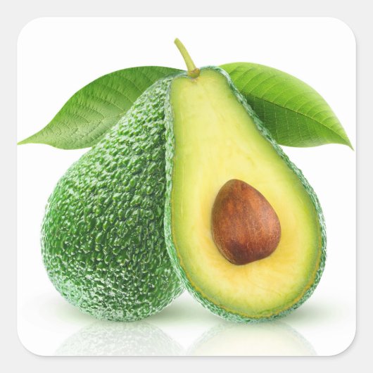 Twee avocado's vierkante sticker (Voorkant)