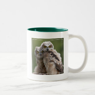 Twee Baby grote paarden Tweekleurige Koffiemok