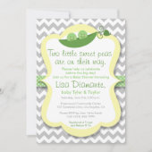 Twee Baby shower-uitnodigingen met twee kleine of Kaart (Voorkant)