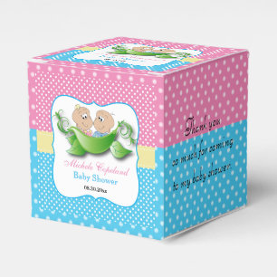 Twee Baby showers - twee erwten in een peul Bedankdoosjes