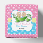 Twee Baby showers - twee erwten in een peul Bedankdoosjes (Bovenkant)