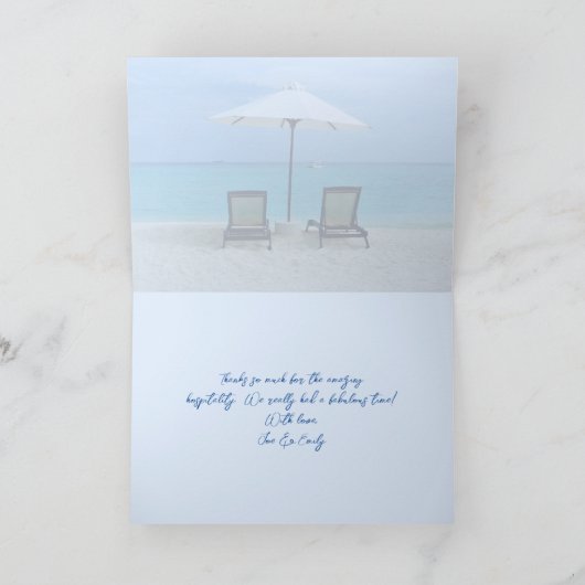 Twee balkketens paradise blanco gevouwen notitieka kaart (Binnen)