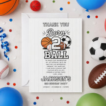 Twee ballen sport thema jongen 2e verjaardagsfeest