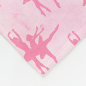Twee Ballerinas Pink gepersonaliseerd Fleece Deken (Hoek)