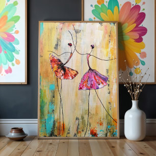 Twee ballerina's poster