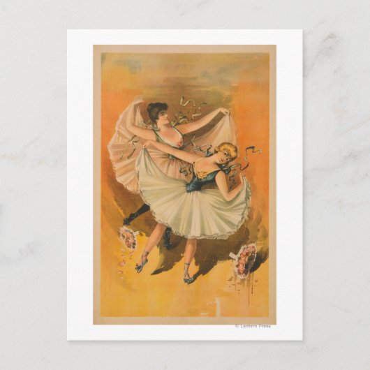 Twee Ballerinas Theatrisch Poster Briefkaart (Voorkant)