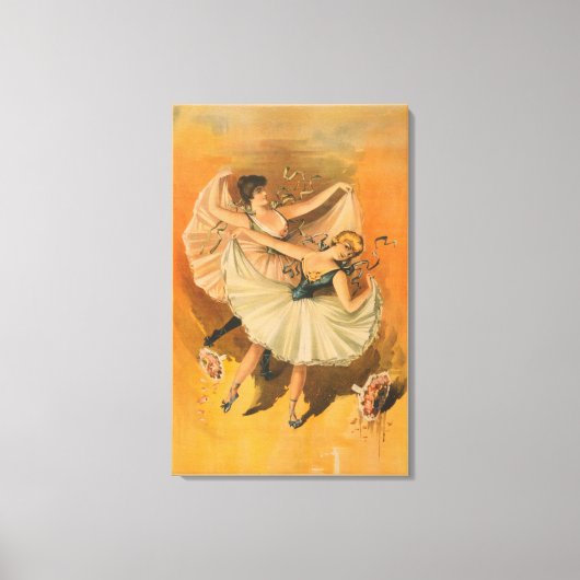 Twee Ballerinas Theatrisch Poster Canvas Afdruk (Voorkant)