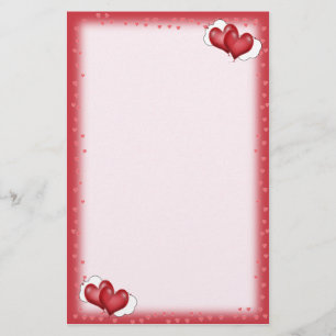 Twee ballonharten met cloud briefpapier