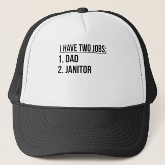Twee banen voor papa en Janitor Trucker Pet