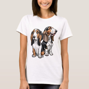 Twee Basset Hounds T-shirt