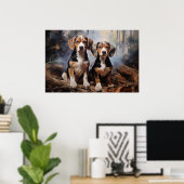 Twee Beagle Poster (Thuiskantoor)