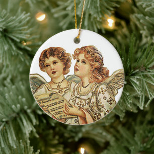 Twee Beauthful Angels Keramisch Ornament