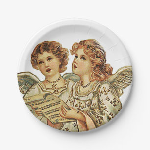 Twee Beauthful Angels Papieren Bordje