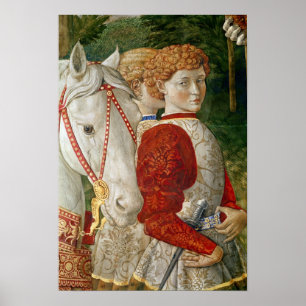 Twee beëdigde aanhangers en het hoofd van Lorenzo Poster