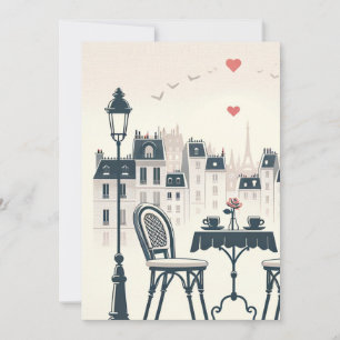 "Twee bekers, een lege stoel - een toast op het mo Feestdagenkaart