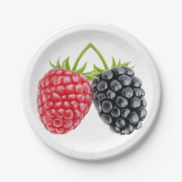 Twee bessen papieren bordje