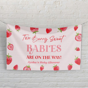 Twee Bessie Smoe Babys Aardbei Tweeling Baby Borre Spandoek