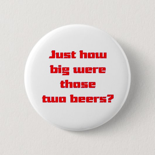 Twee bier ronde button 5,7 cm (Voorkant)