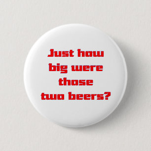 Twee bier ronde button 5,7 cm
