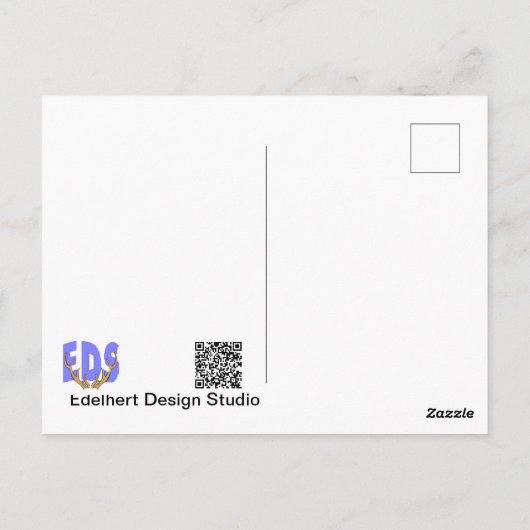 Twee bijen op Passion Flower DIY Briefkaart (Achterkant)