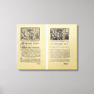 Twee bladzijden van "La Grande Colere de Pere Canvas Afdruk