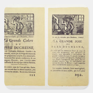 Twee bladzijden van "La Grande Colere de Pere Vierkante Sticker