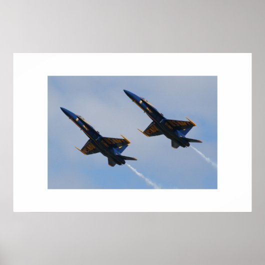Twee Blauwe Angels Poster (Voorkant)