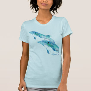 Twee blauwe dolfijnen T-shirt