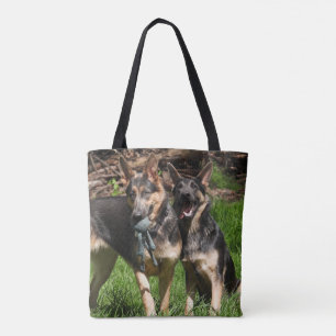 Twee blauwe Duitse herderhonden Draagtas