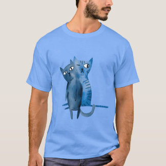 Twee blauwe katten  t-shirt
