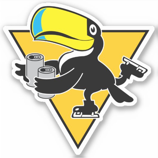 Twee blikken Hoofd Logo Custom-Cut Vinyl Sticker (Voorkant)