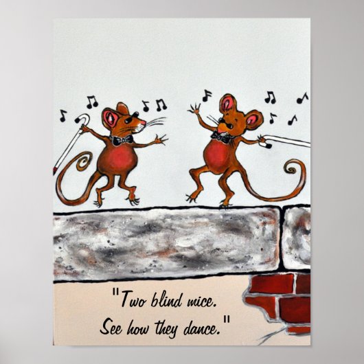 Twee blinde muizen poster (Voorkant)