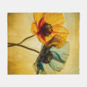 Twee bloemen fleece deken (Voorkant (Horizontaal))